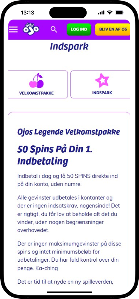 PlayOJO Kampagner
